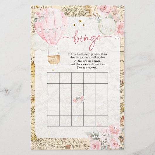 Papier Air Balloon n'est-elle pas Onerderful Baby shower  (Devant)