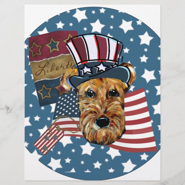 PAPIER AIREDALE TERRIER (Devant)