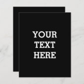 Papier Ajouter votre propre texte personnalisé ici noir e (Devant / Derrière)