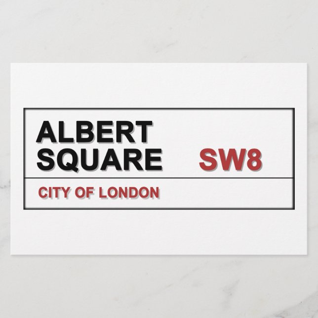 Papier Albert Square Londres (Devant)