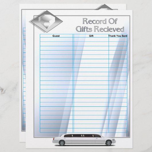 Papier Album de mariage Enregistrement cadeau Insérer des (Devant / Derrière)