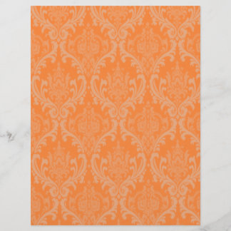 Papier Album photo à motif damassé orange élégant