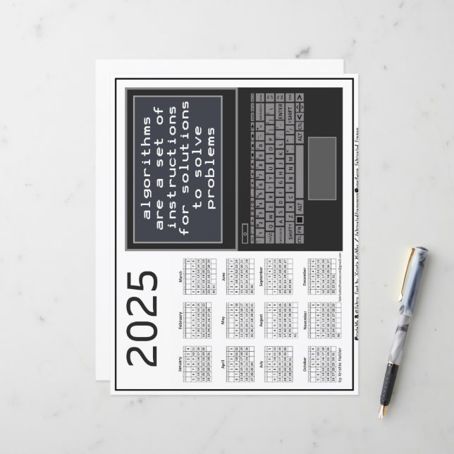 Papier Algorithmes d'ordinateur portable résoudre les pro (Devant/Arrière en situation)