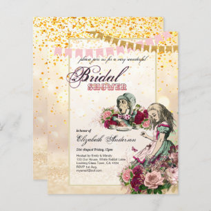 Papier Alice au pays des merveilles Fête des mariées Invi