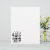 Papier Alice vintage au pays des merveilles Chatouchine (Debout devant)