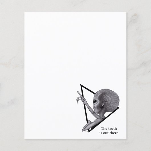 Papier Alien gris, la vérité est là (Devant)