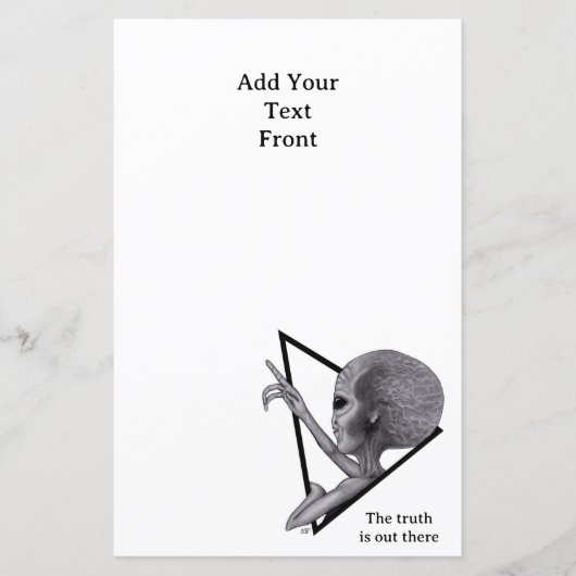Papier Alien gris, la vérité est là (Devant)