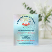 Papier Aliens budgétaires 4e fête d'anniversaire Invitati (Debout devant)