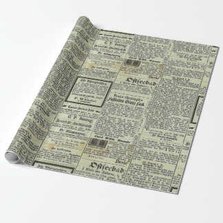 Papier allemand vintage de cadeau de journal