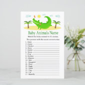 Papier Alligator Baby Animaux Nom Jeu (Debout devant)