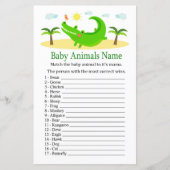Papier Alligator Baby Animaux Nom Jeu (Devant)