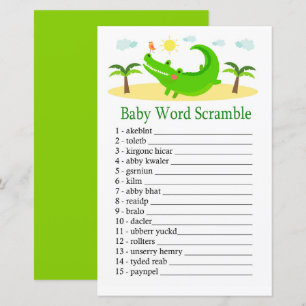 Papier Alligator Baby jeu de brouillage de mot