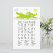 Papier Alligator Baby shower Word Recherche Jeu (Debout devant)