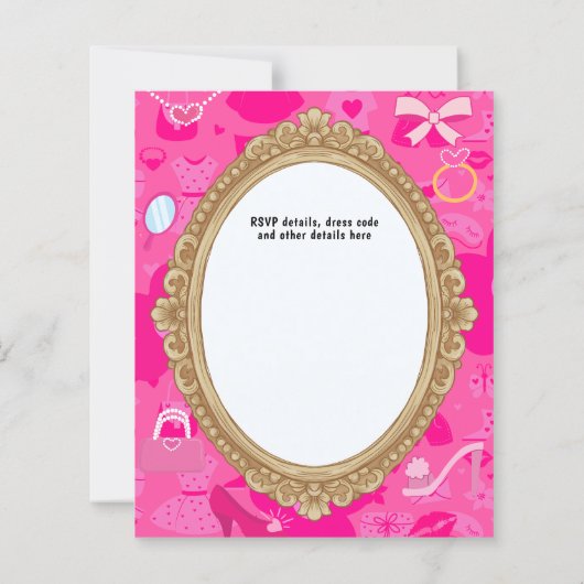 Papier Allons Fêter Accessoires de Poupée Rétro Rose Clai (Dos)