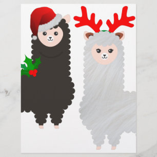 Papier alpacas de rennes de noël