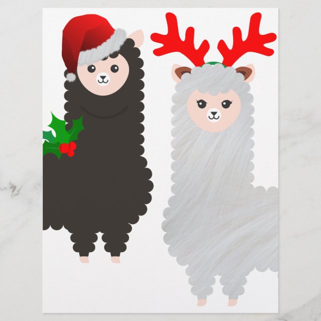Papier alpacas de rennes de noël (Devant)