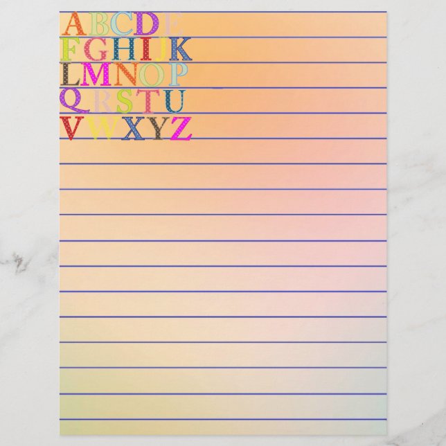 Papier Alphabet (Devant)