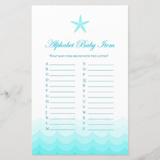 Papier Alphabet Baby Item - Jeu Baby shower