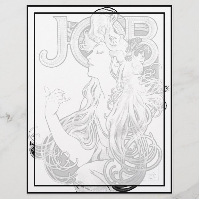 Papier Alphonse Mucha JOB ISOGS (Devant)