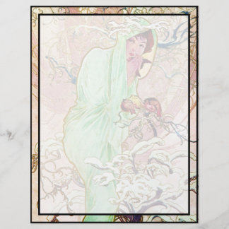 Papier Alphonse Mucha Winter II