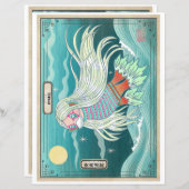 Papier Amabie Healing Spirit アマビエ 疫病退散 (Devant / Derrière)