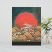 Papier AMATÉRASU, GODDESS SOLEIL, noir rouge (Debout devant)