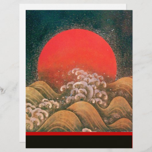 Papier AMATÉRASU, GODDESS SOLEIL, noir rouge (Devant / Derrière)