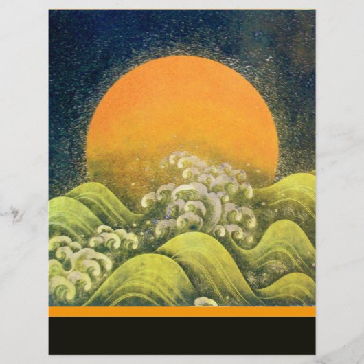 Papier AMATÉRASU, GODDESS SOLEIL, vert jaune noir (Devant)