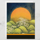 Papier AMATÉRASU, GODDESS SOLEIL, vert jaune noir (Devant / Derrière)