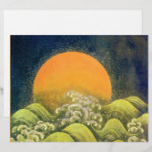 Papier AMATÉRASU, GODDESS SOLEIL, vert jaune noir (Devant / Derrière)