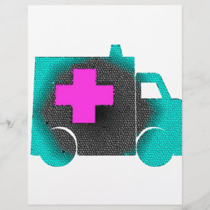 Papier ambulance bleue croix infirmière emt médecin médic