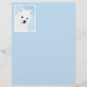 Papier American Eskimo Dog Painting - Original Dog Art