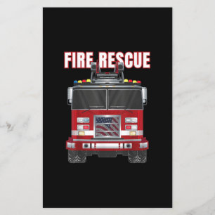 Papier American Fire Secourt Firefighter Département Cami