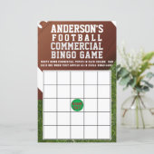 Papier American Football Commercial Jeu de Bingo (Debout devant)