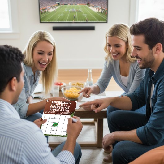 Papier American Football Commercial Jeu de Bingo