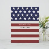 Papier American USA Flag Patriotic July 4th Custom (Debout devant)