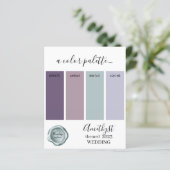 Papier Amethyst couleurs Mariage Palette Card 2023 (Debout devant)