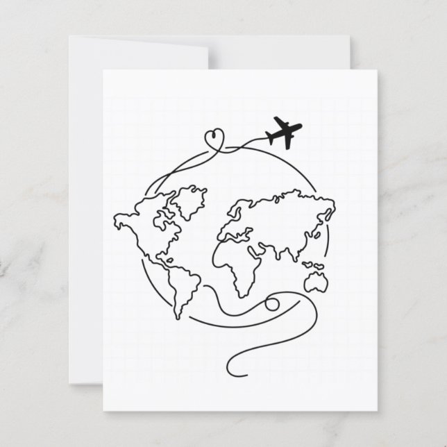 Papier 🌍 Amour autour du monde ✈️ (Devant)