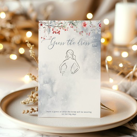 Papier Amour dans la neige Devinez la robe nuptiale jeu d