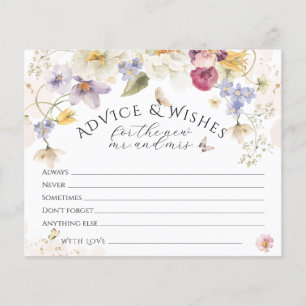 Papier Amour en fleur Fleur sauvage Rustic Bridal Game Wi