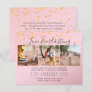 Papier Amour Éternel COLAGE PHOTO Invitation à l'événemen
