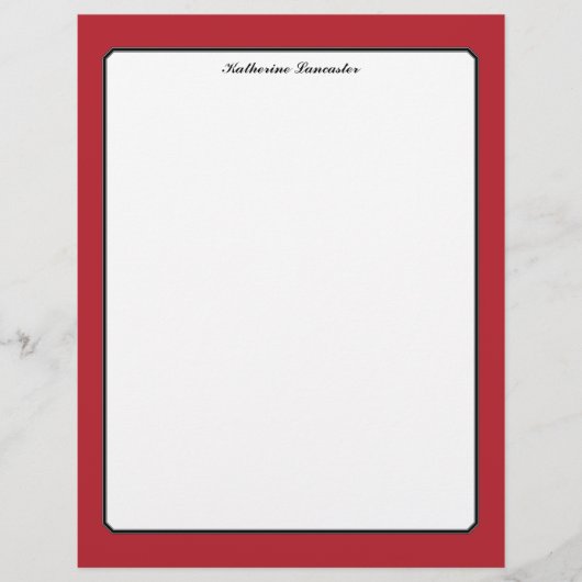 Papier Amour papillon | Bordure rouge couleur solide 5 (Devant)