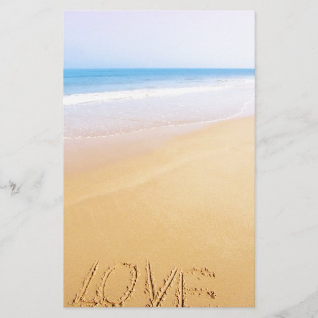 Papier Amour sur le sable, photo (Devant)
