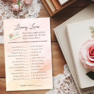 Papier Amoureux de la littérature Jeu de Fête des mariées