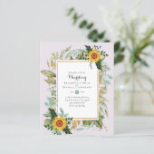Papier Amoureux de la nature Mariage Foral Verdure Rustiq (Debout devant)