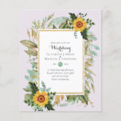 Papier Amoureux de la nature Mariage Foral Verdure Rustiq (Devant)