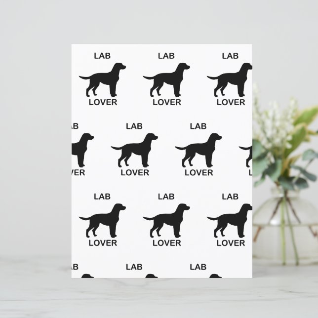 Papier amoureux du labrador (Debout devant)