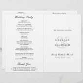 Papier Ampersand élégant Mariage catholique traditionnel (Devant / Derrière)