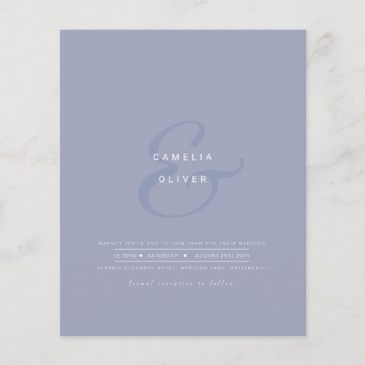 Papier Ampersand Mariage moderne Inviter QR Code RSVP (Devant)