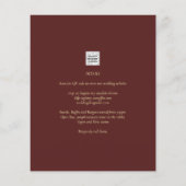 Papier Ampersand Mariage moderne Inviter QR Code RSVP (Dos)